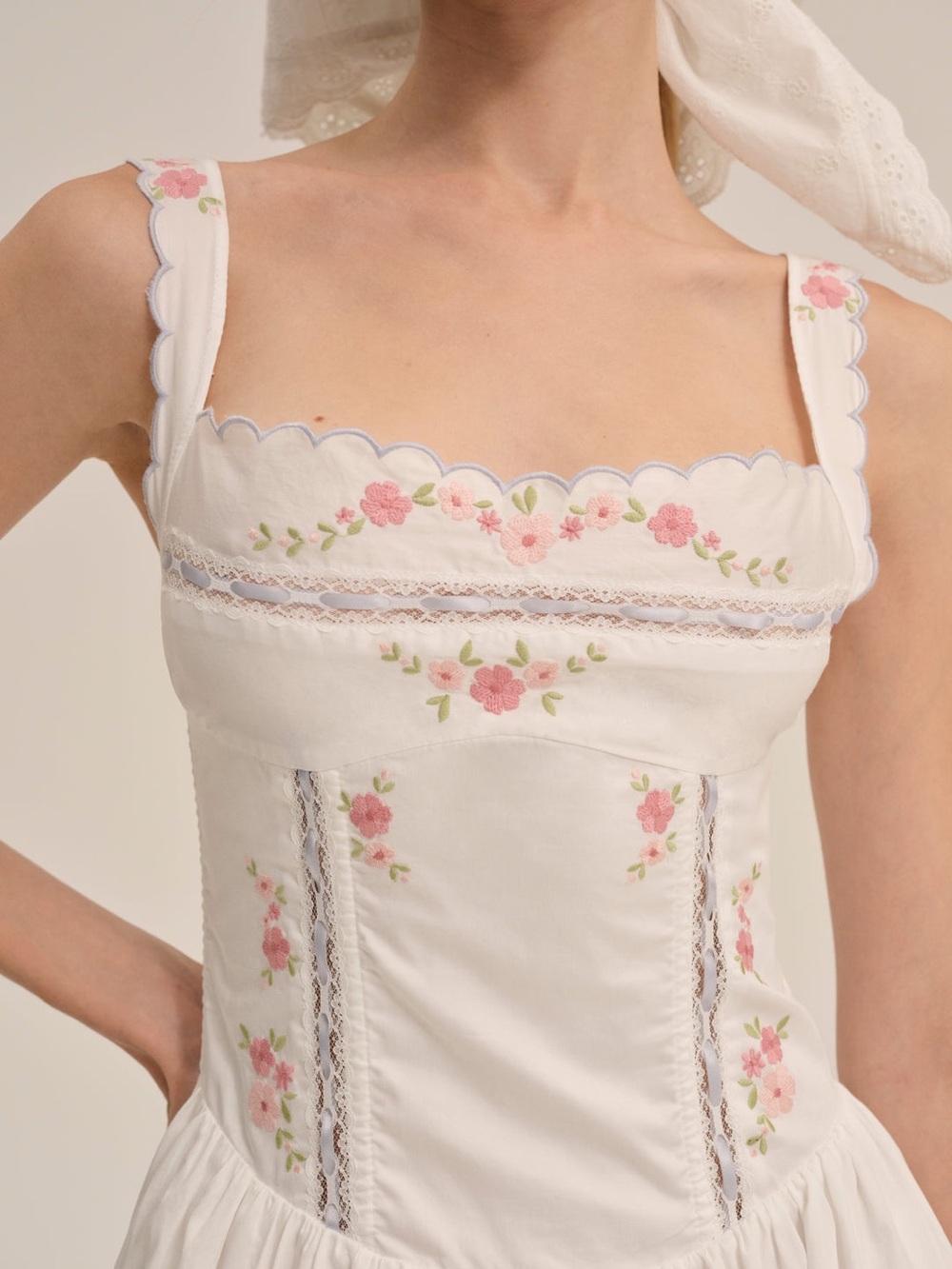 For Love And Lemons Tea Time Midi Dress Size Medium NWT - Picture 4 of 10